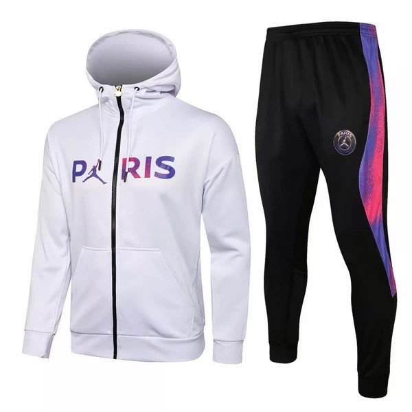 Hoodies Paris Saint Germain 2021-22 Weiß Lila Schwarz Fussballtrikots Günstig